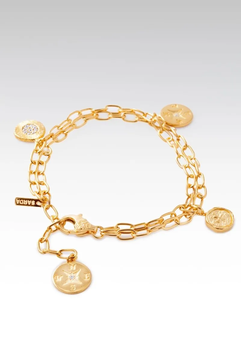 18K Gold Direct My Path Bracelet? in White Zircon