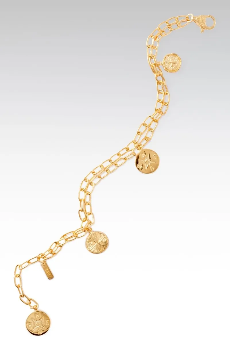 18K Gold Direct My Path Bracelet? in White Zircon