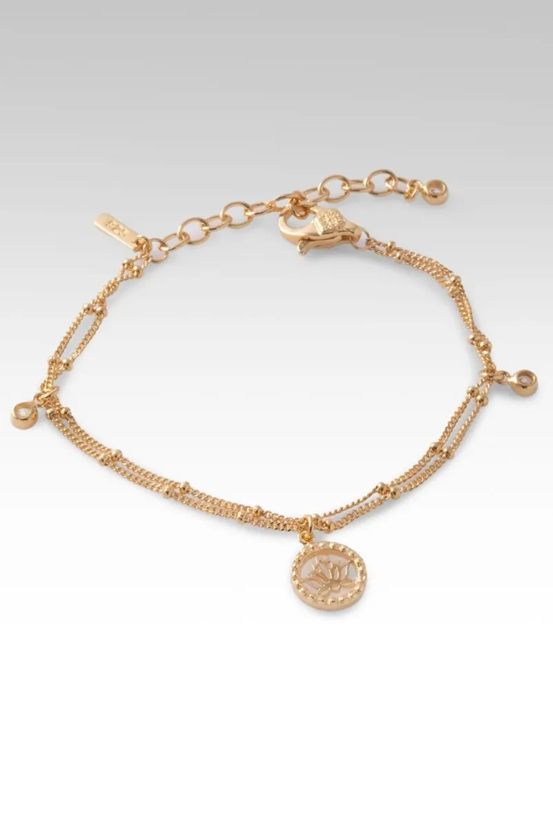 18K Gold Layers of Perseverance Bracelet? in White Zircon