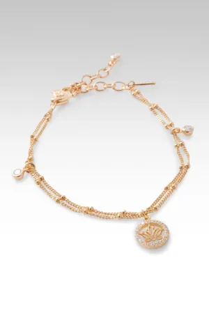 18K Gold Layers of Perseverance Bracelet? in White Zircon