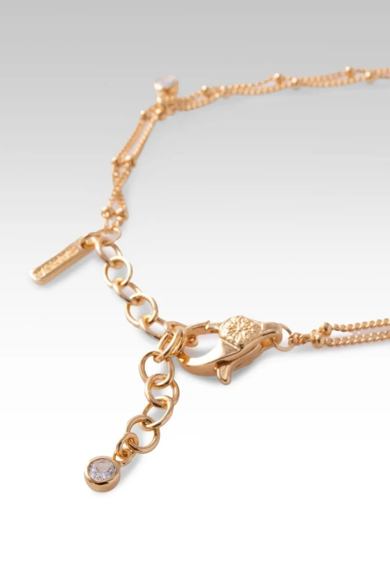 18K Gold Layers of Perseverance Bracelet? in White Zircon