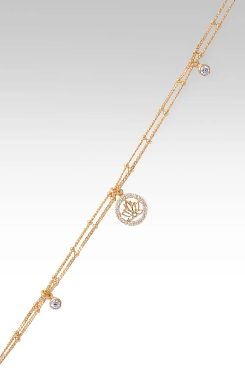 18K Gold Layers of Perseverance Bracelet? in White Zircon