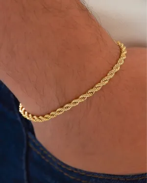 18k Gold Rope Bracelet
