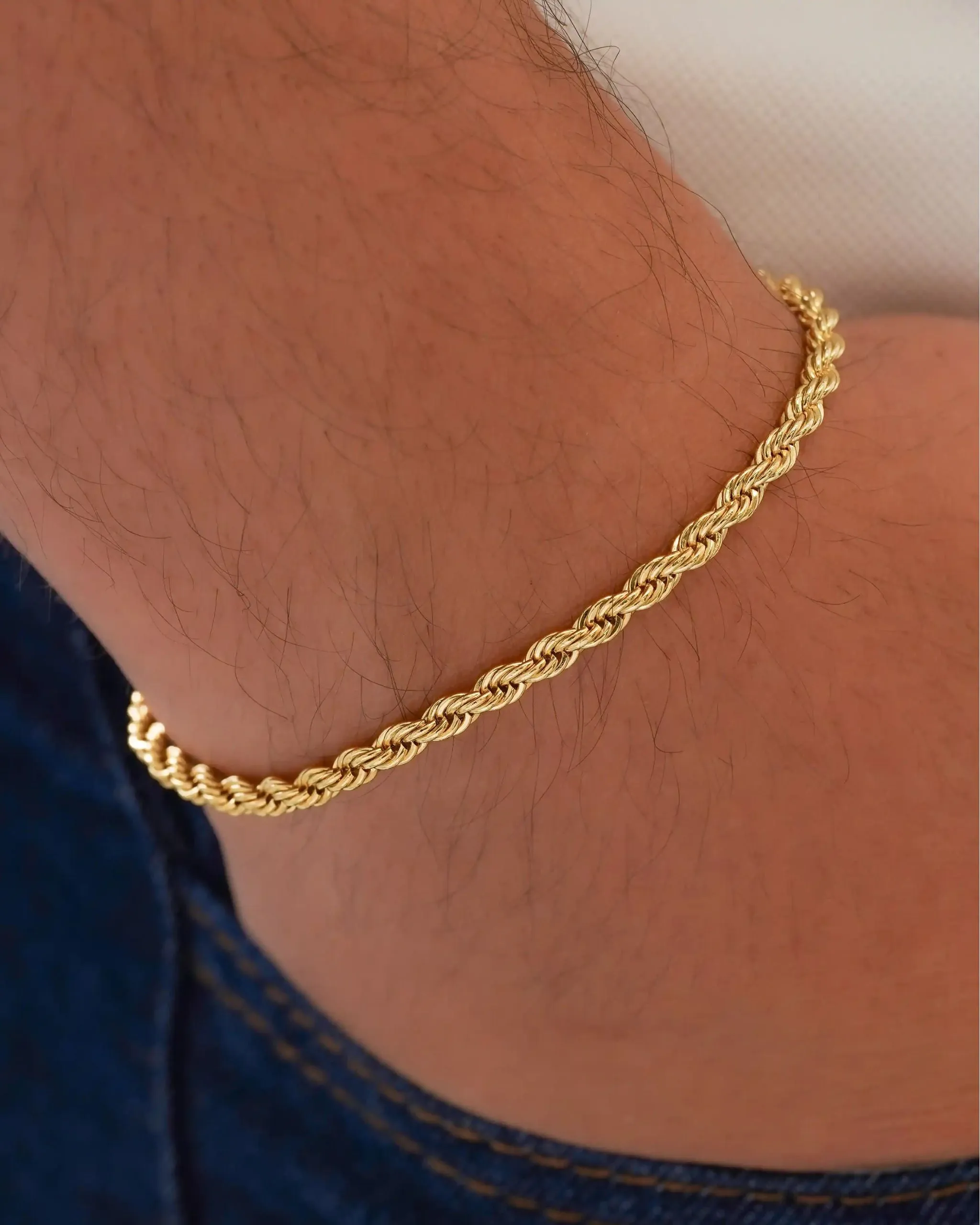 18k Gold Rope Bracelet