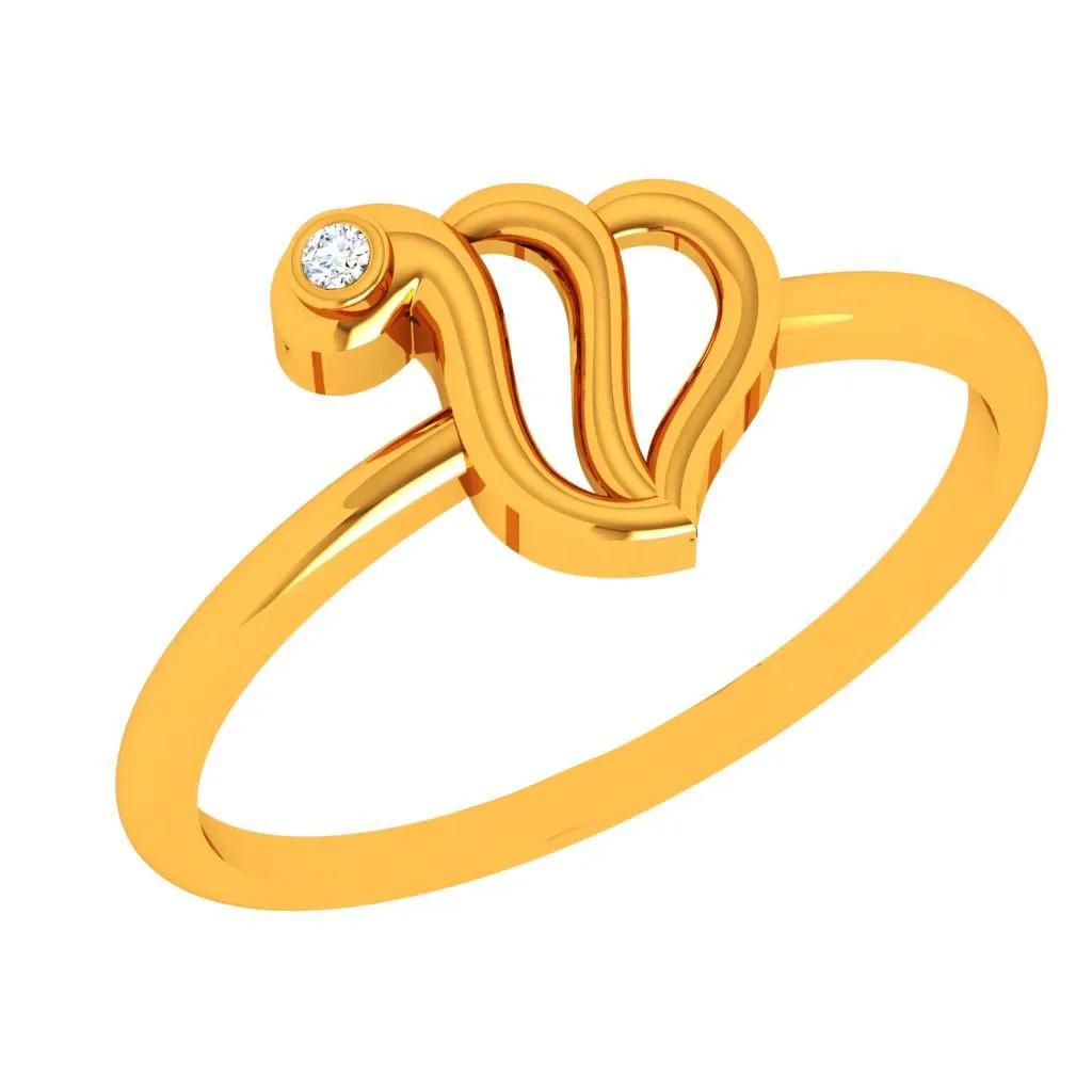 18k Speculative Yellow Gold Diamond Ring