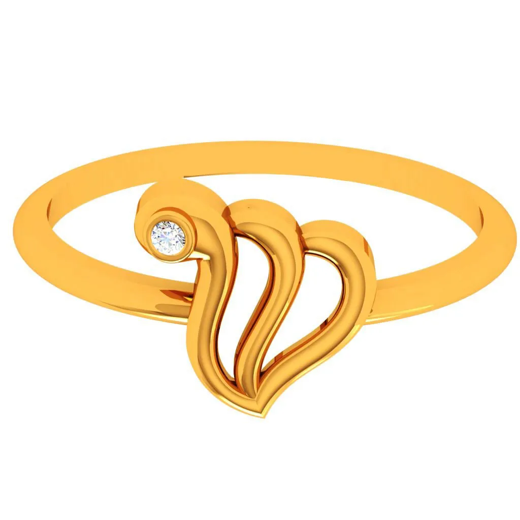 18k Speculative Yellow Gold Diamond Ring
