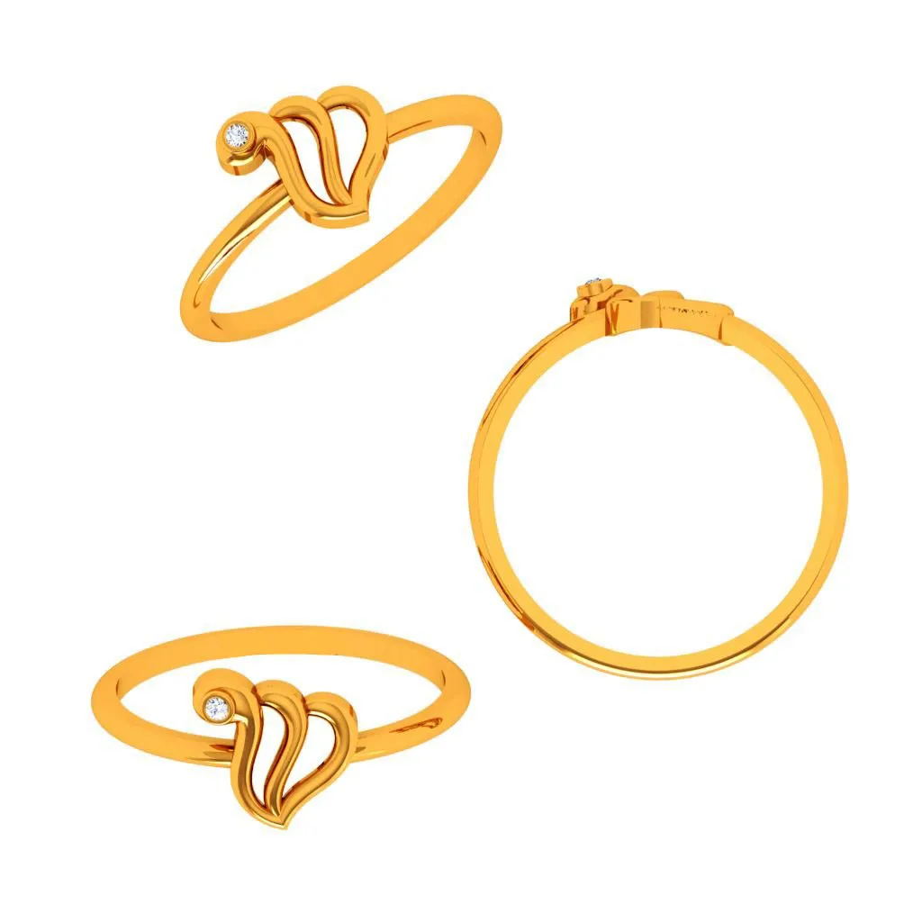 18k Speculative Yellow Gold Diamond Ring