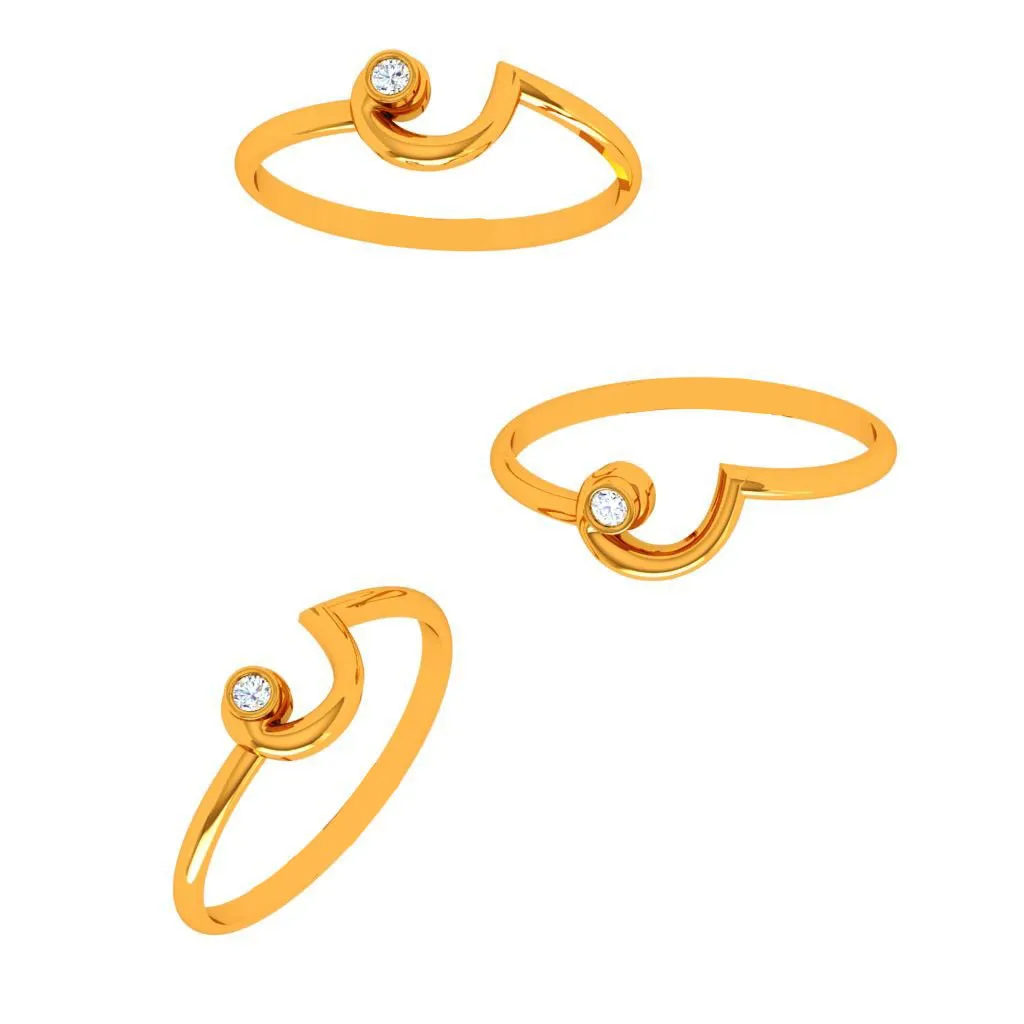 18k Speculative Yellow Gold Diamond Ring
