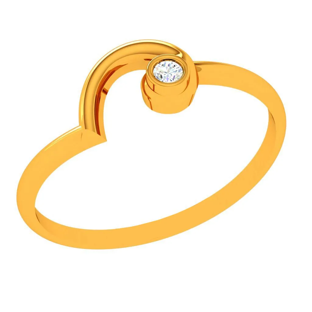 18k Speculative Yellow Gold Diamond Ring