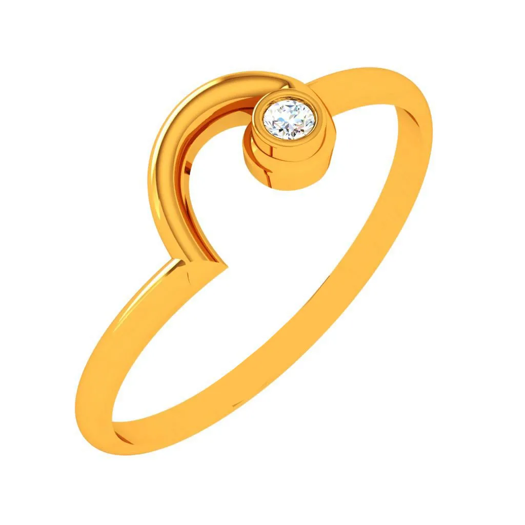 18k Speculative Yellow Gold Diamond Ring