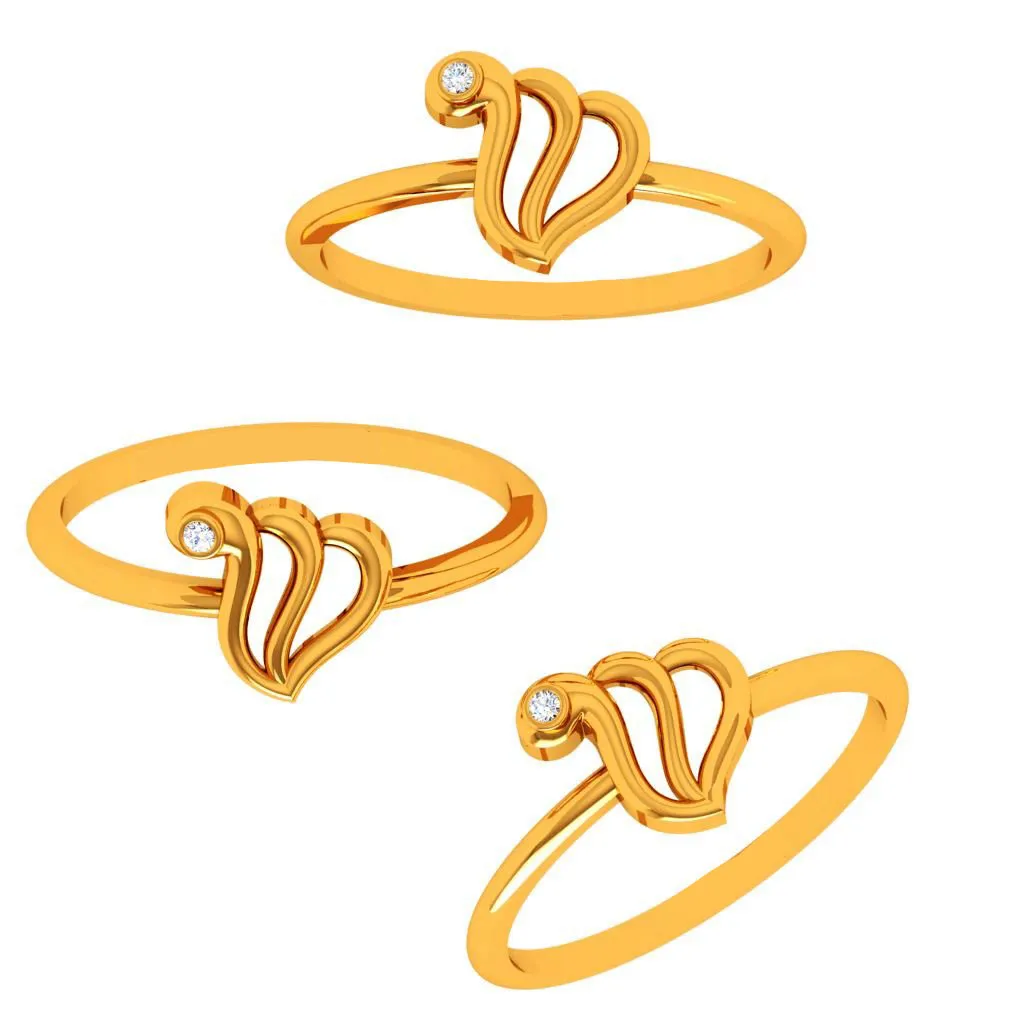 18k Speculative Yellow Gold Diamond Ring