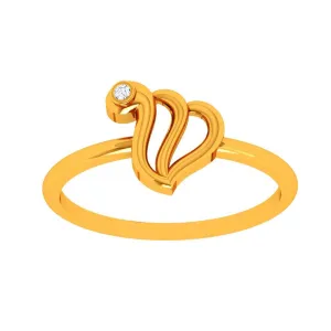 18k Speculative Yellow Gold Diamond Ring