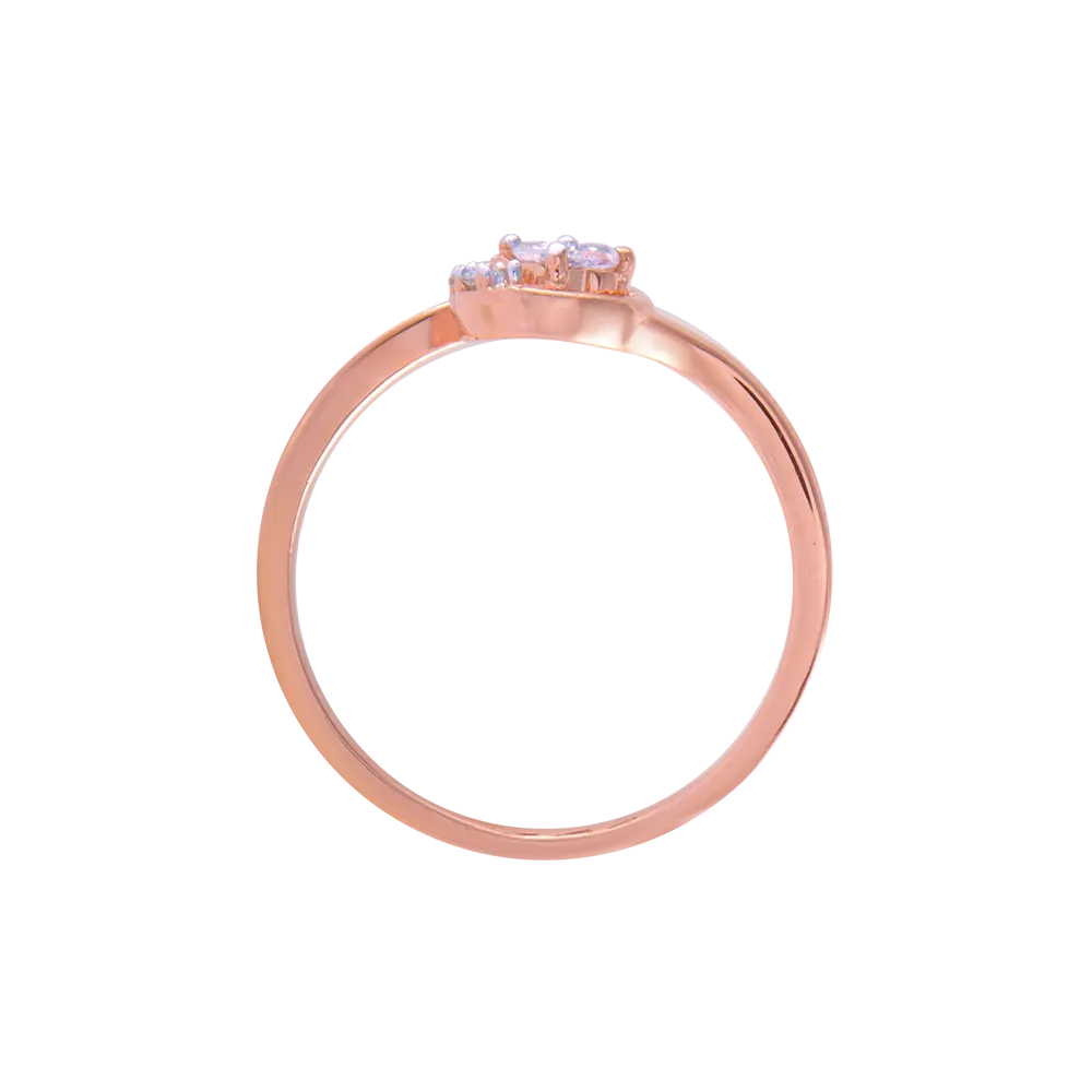 18KT (750) Rose Gold And Diamond Ring For Women