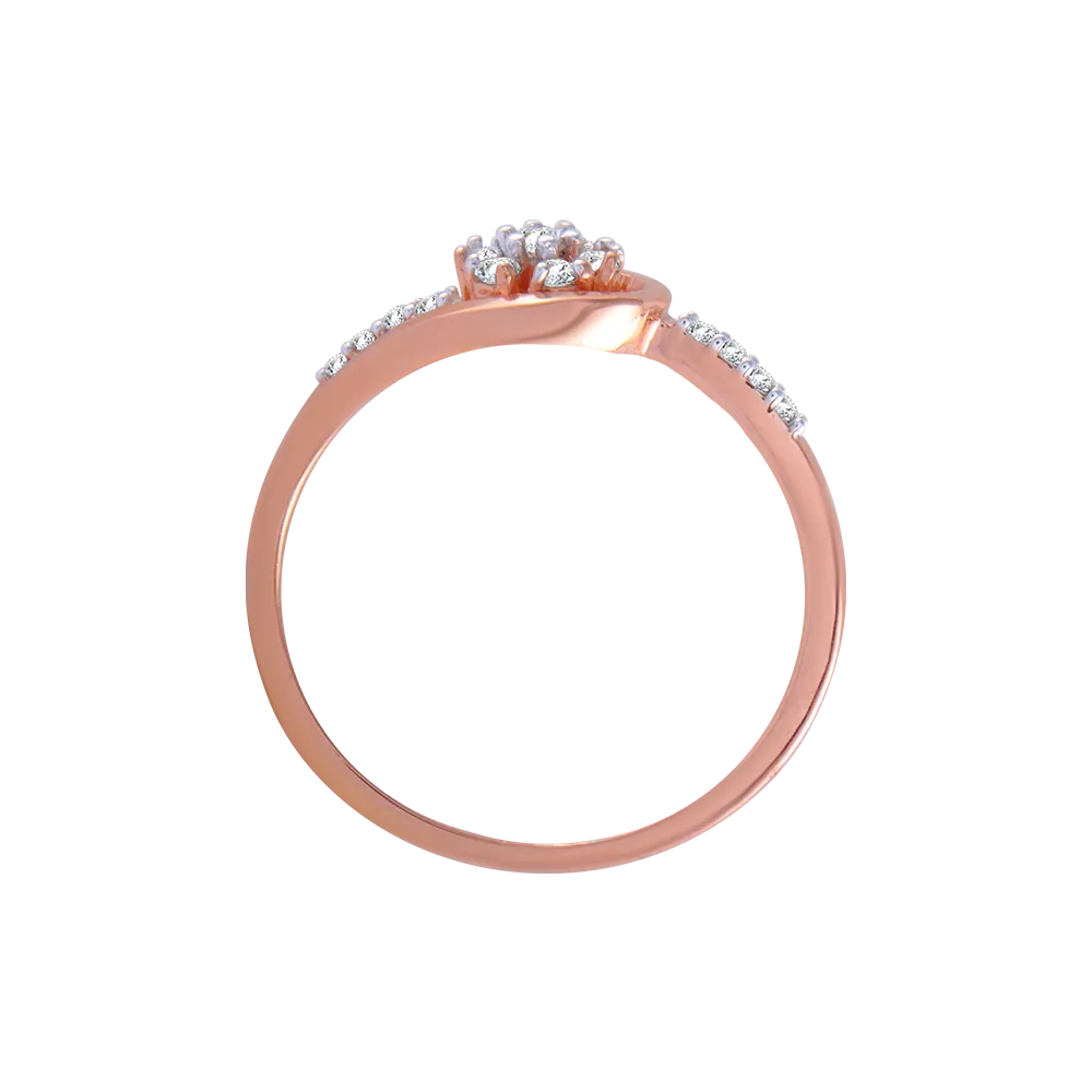 18KT (750) Rose Gold And Diamond Ring For Women
