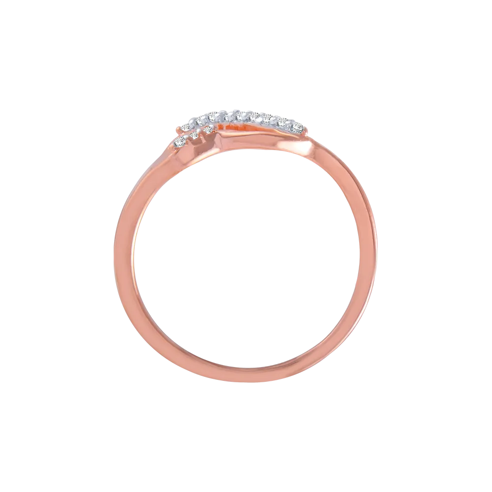 18KT (750) Rose Gold And Diamond Ring For Women