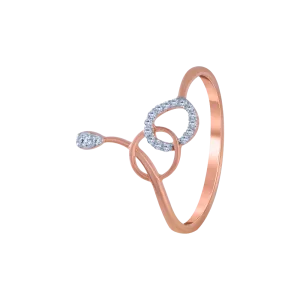 18KT (750) Rose Gold And Diamond Ring For Women