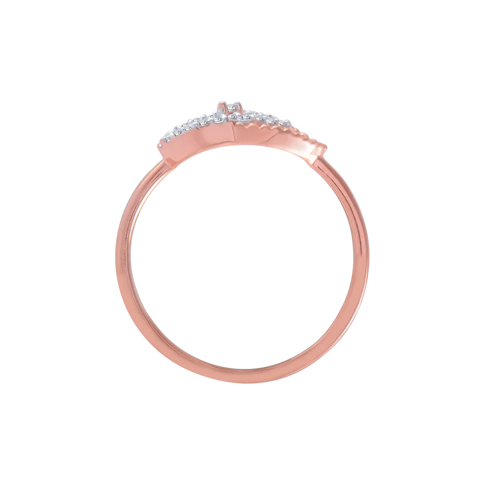 18KT (750) Rose Gold And Diamond Ring For Women