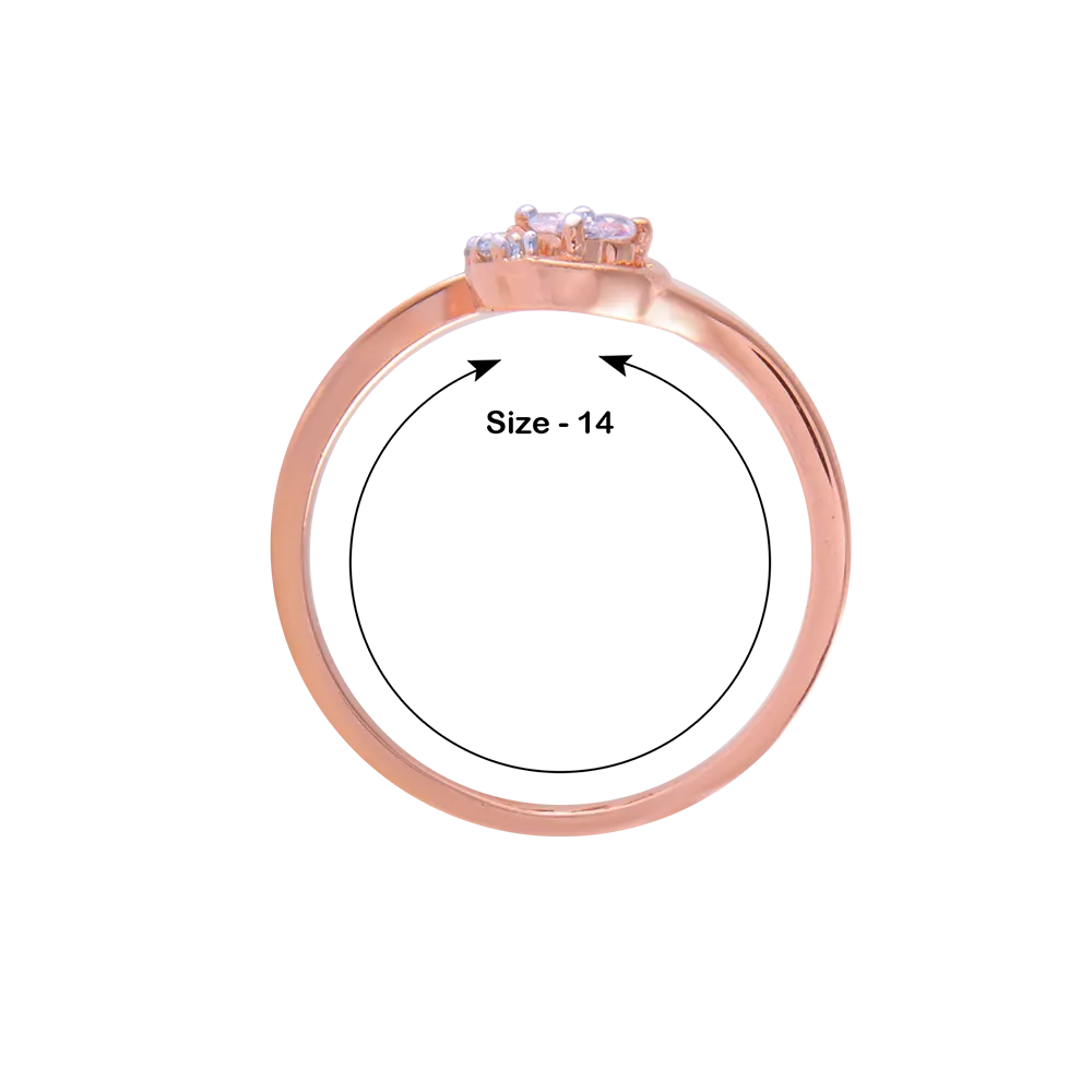 18KT (750) Rose Gold And Diamond Ring For Women