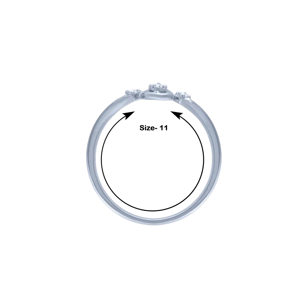 18KT (750) White Gold And Diamond Ring For Women