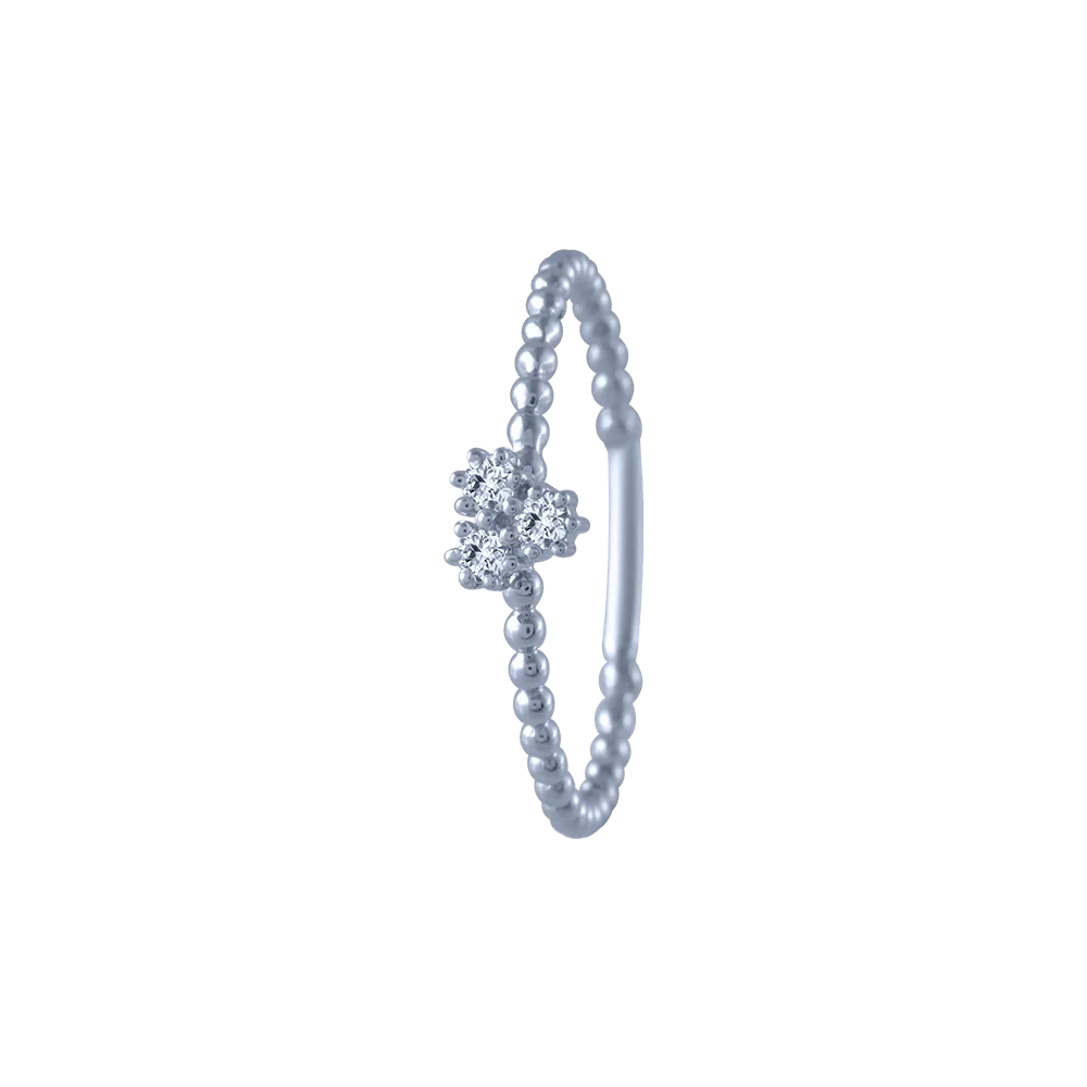 18KT (750) White Gold And Diamond Ring For Women