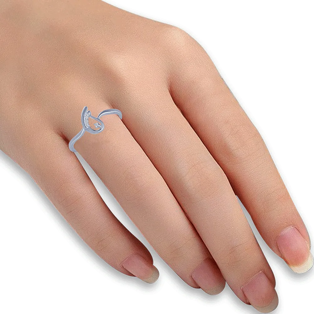 18KT (750) White Gold And Diamond Ring For Women