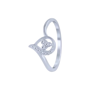 18KT (750) White Gold And Diamond Ring For Women