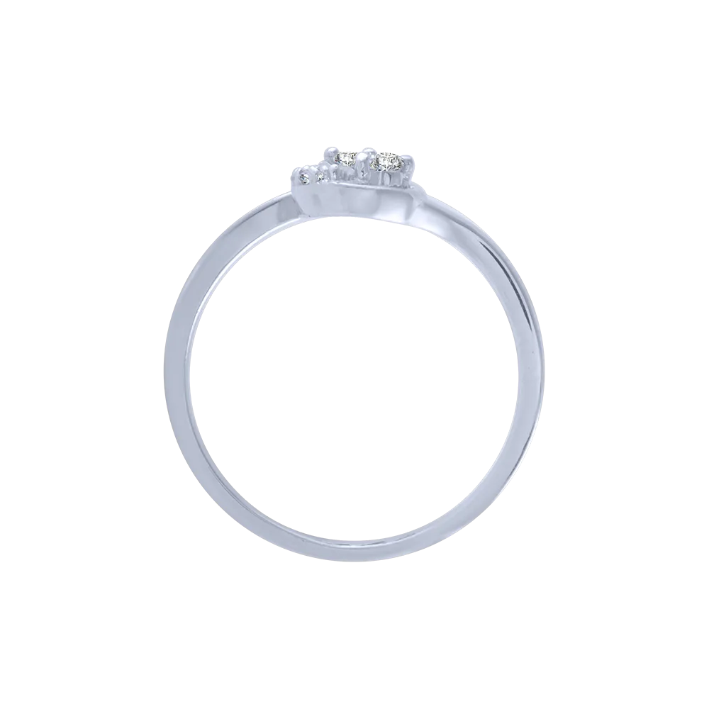 18KT (750) White Gold And Diamond Ring For Women