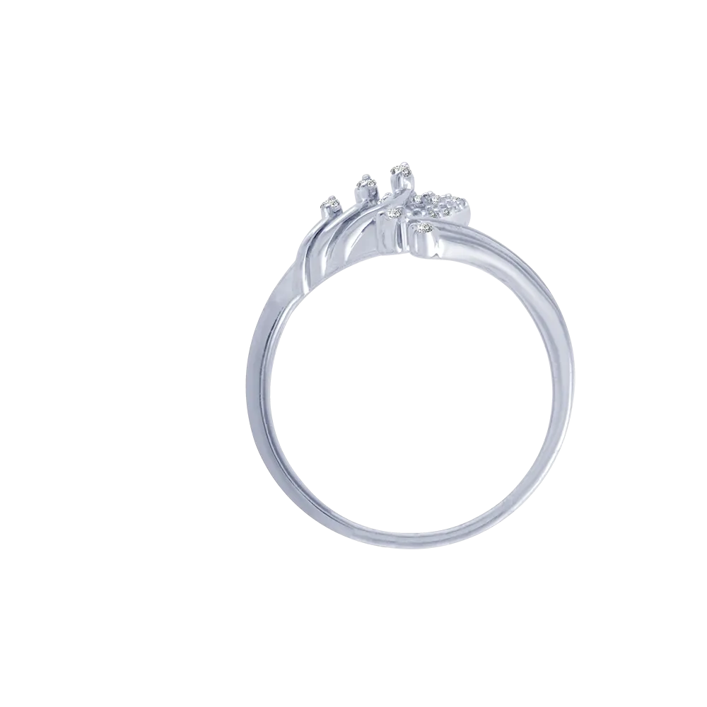 18KT (750) White Gold And Diamond Ring For Women
