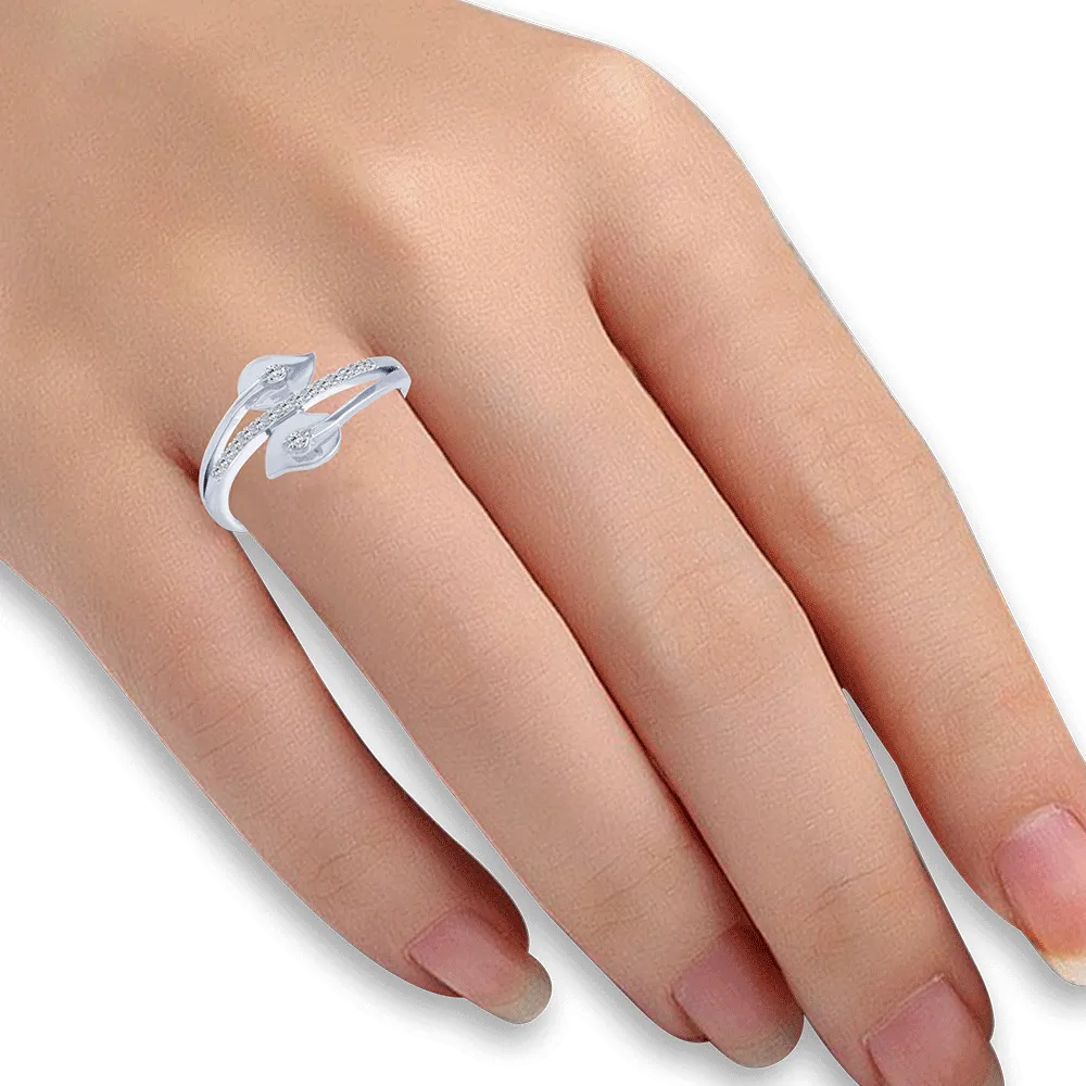 18KT (750) White Gold And Diamond Ring For Women