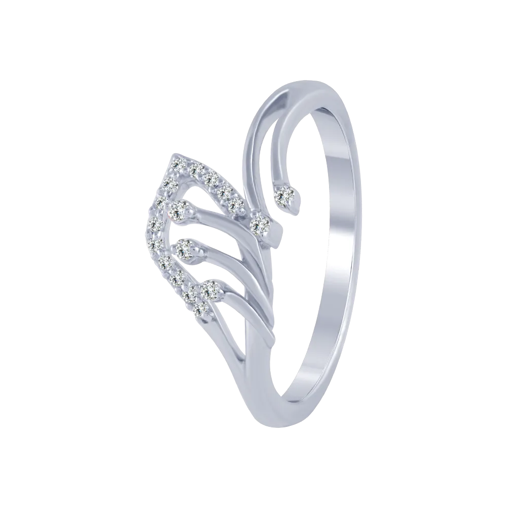 18KT (750) White Gold And Diamond Ring For Women