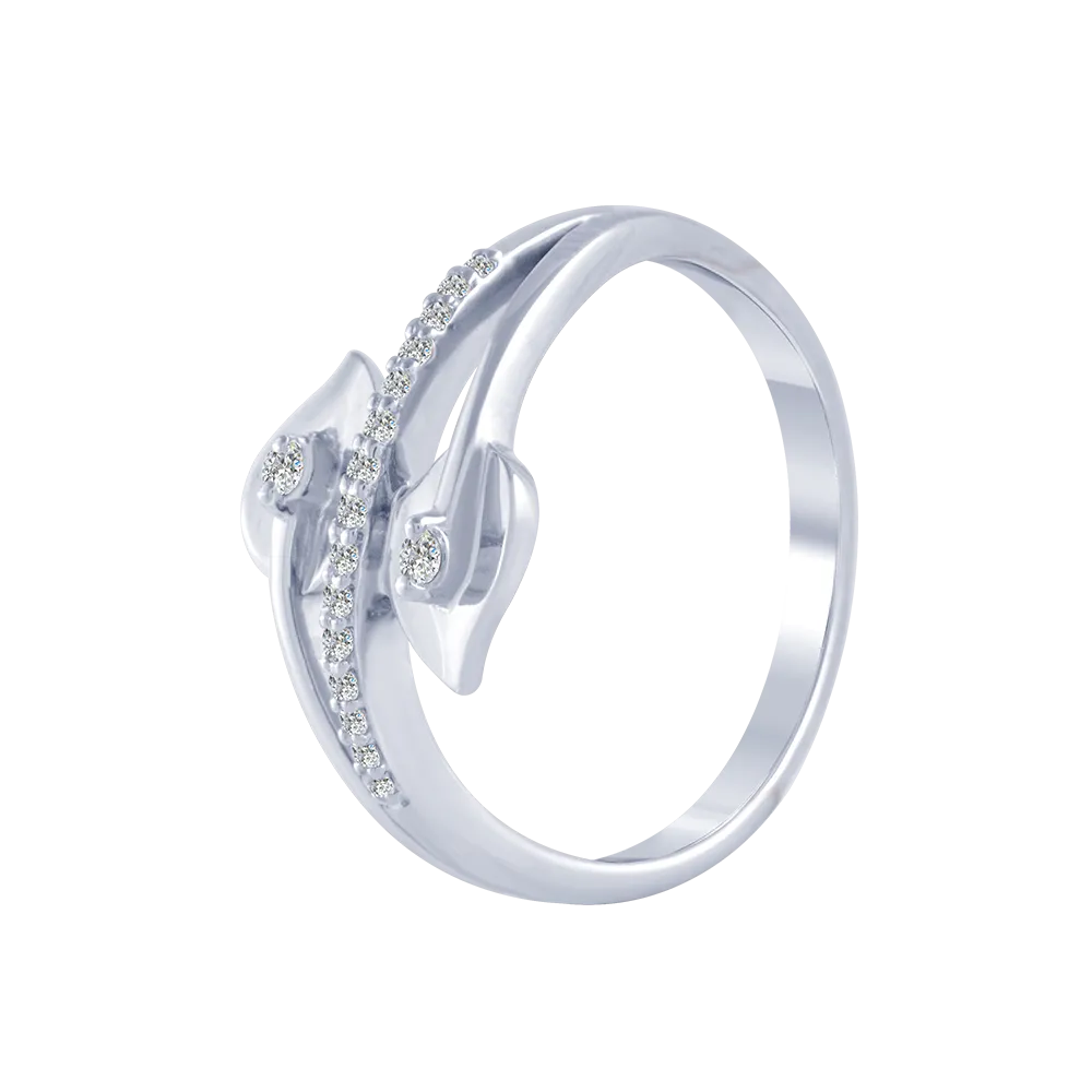 18KT (750) White Gold And Diamond Ring For Women