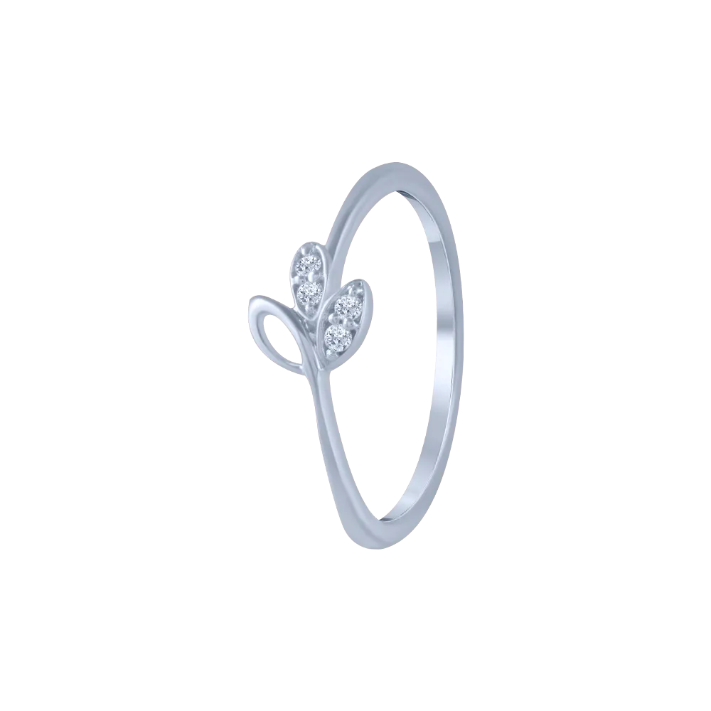 18KT (750) White Gold And Diamond Ring For Women