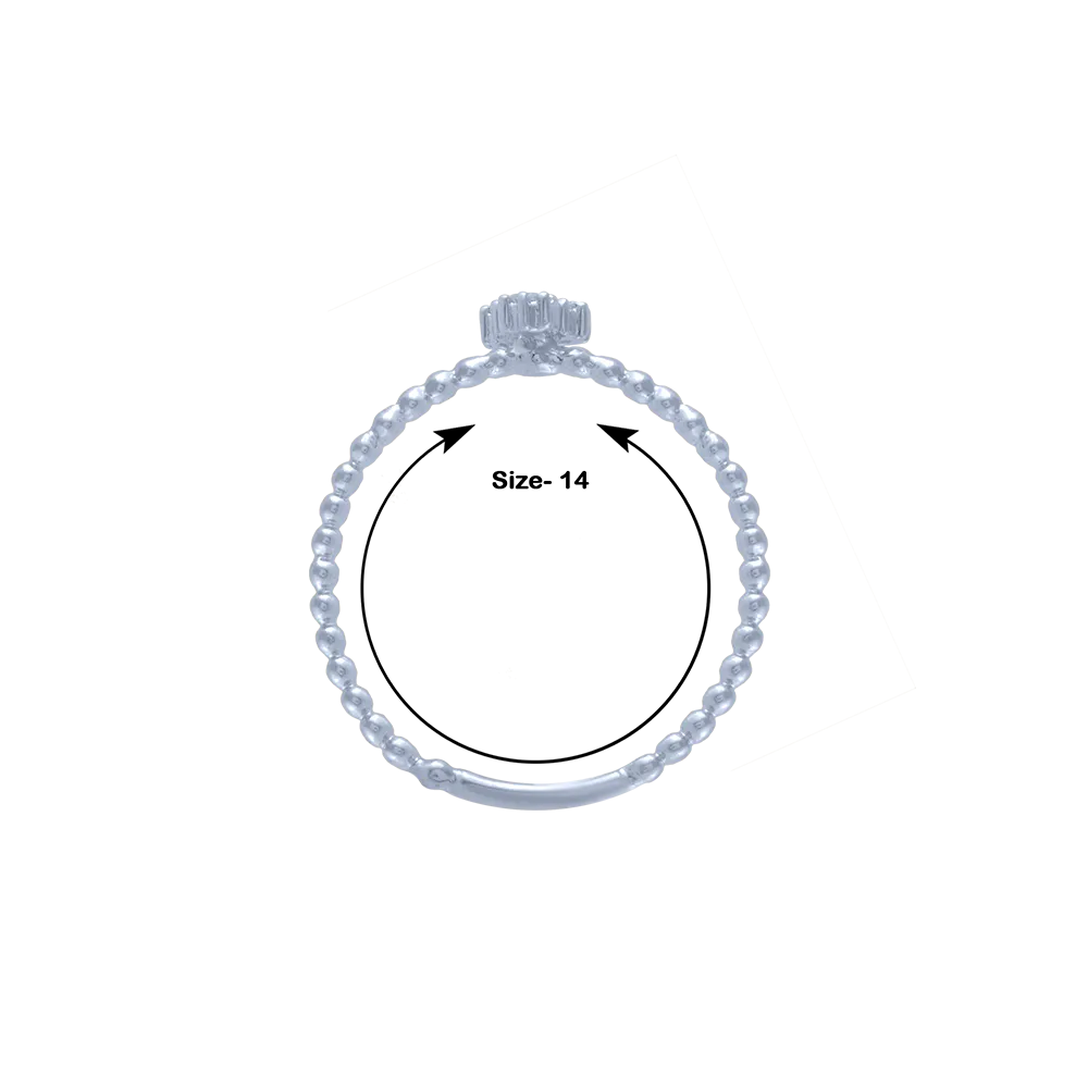 18KT (750) White Gold And Diamond Ring For Women