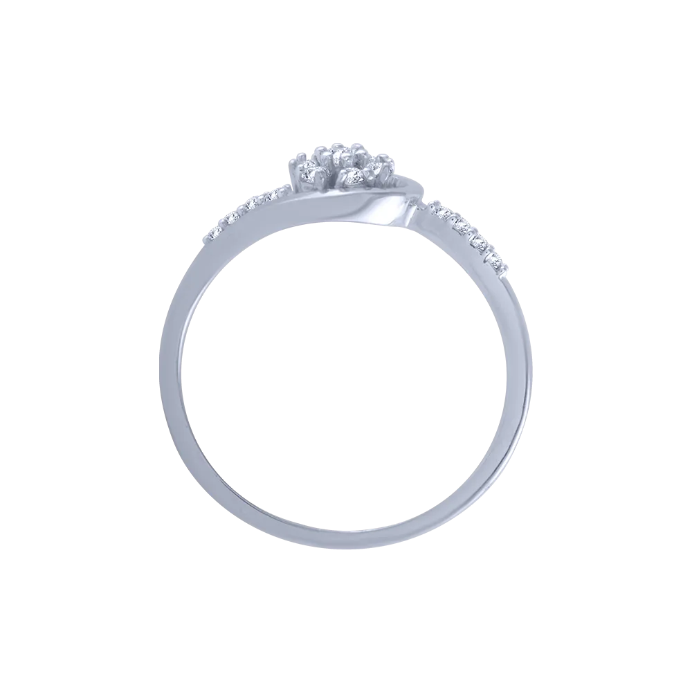 18KT (750) White Gold And Diamond Ring For Women