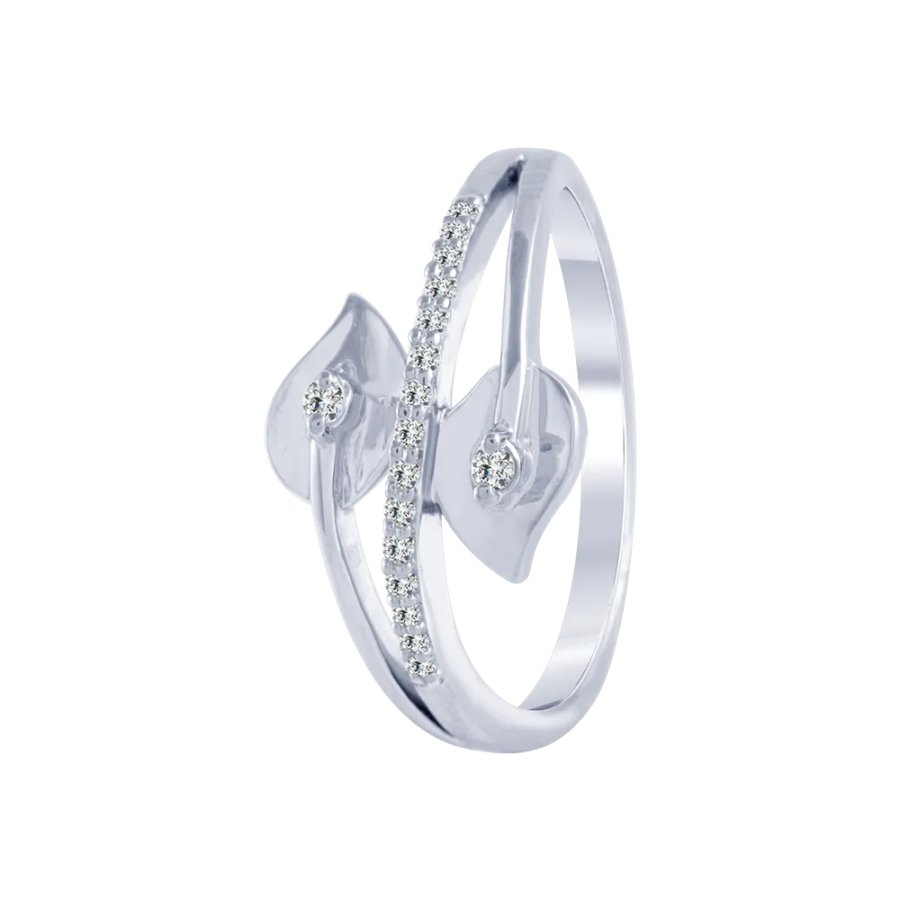 18KT (750) White Gold And Diamond Ring For Women