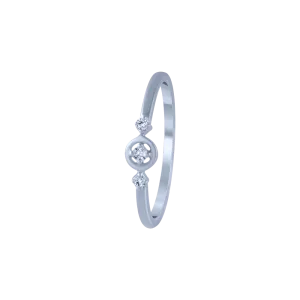 18KT (750) White Gold And Diamond Ring For Women