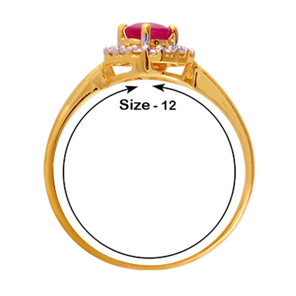 18KT (750) Yellow Gold And Diamond Ring For Women