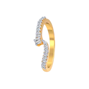 18KT (750) Yellow Gold And Diamond Ring For Women