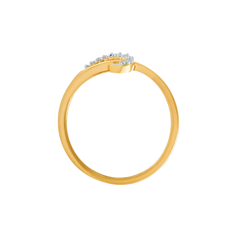 18KT (750) Yellow Gold And Diamond Ring For Women