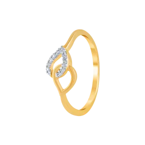 18KT (750) Yellow Gold And Diamond Ring For Women