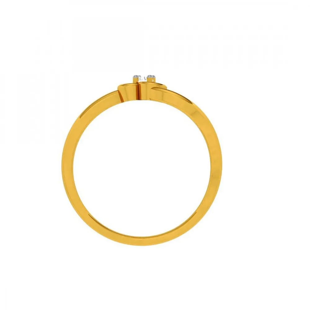 18KT (750) Yellow Gold And Diamond Ring For Women