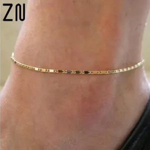 1PC Simple Style Sexy Gold Silver Beach Anklet Chain Women Anklet Bracelet Barefoot Foot Jewelry Fashion  Accessories