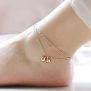 2018 New Women Gril Tassel Chain Bells Sound Gold Metal Chain Anklet Ankle Bracelet Foot Chain Jewelry Beach Anklet
