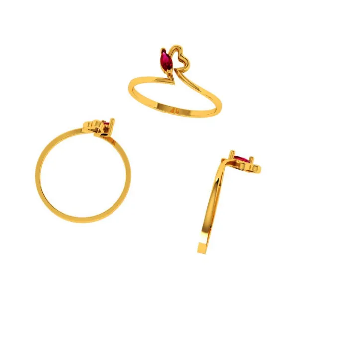 22KT (916) Yellow Gold Ring For Women