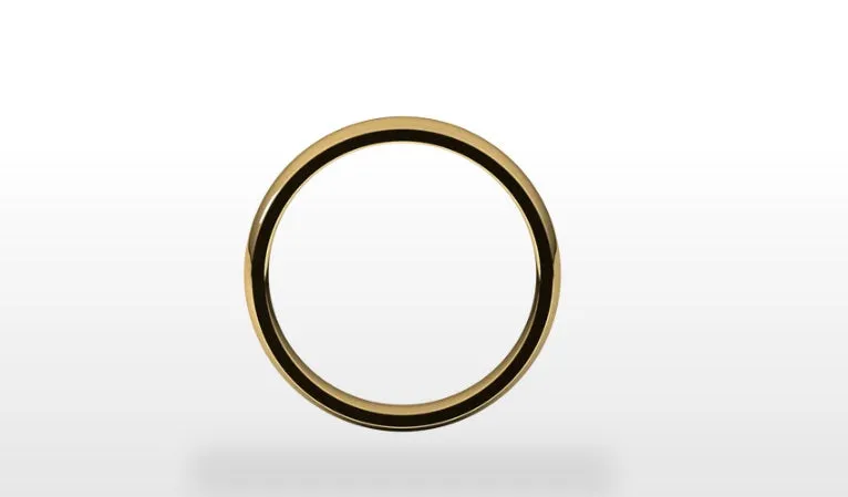 4 MM Half Round Comfort Fit 14k White Gold Wedding Ring