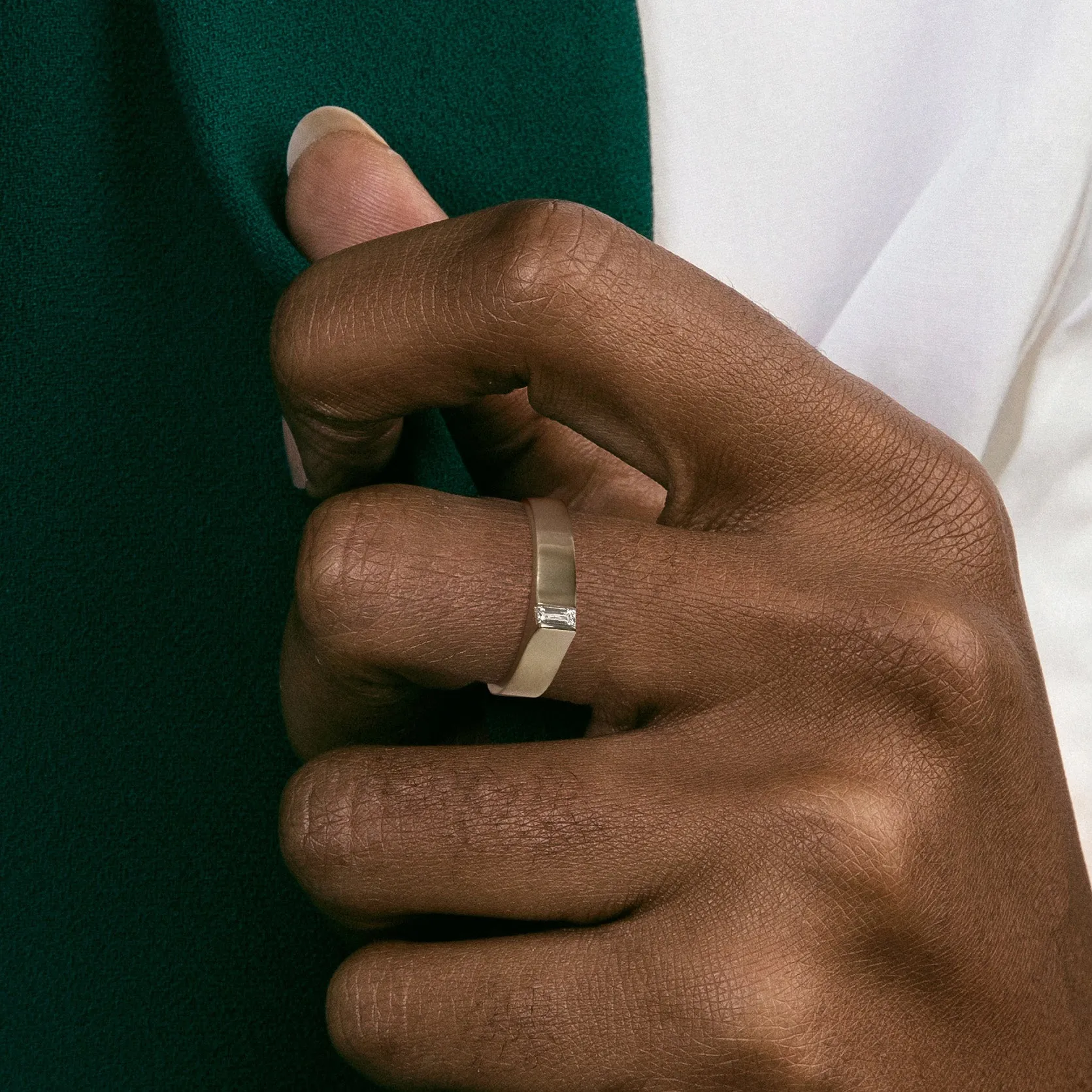 4mm Braga Ring with Diamond