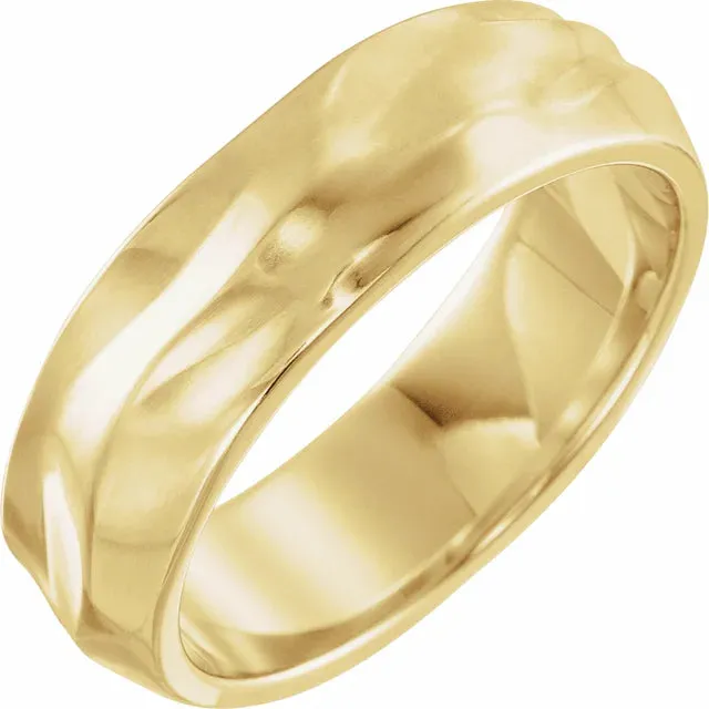 6 MM Wavy Textured Band