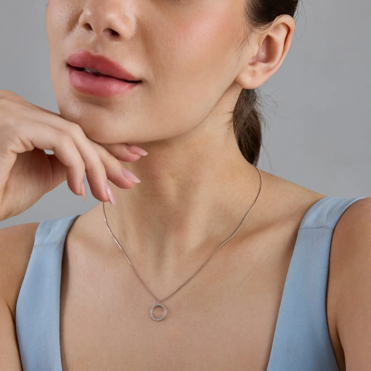 92.5 Silver Pendant with Chain 183308