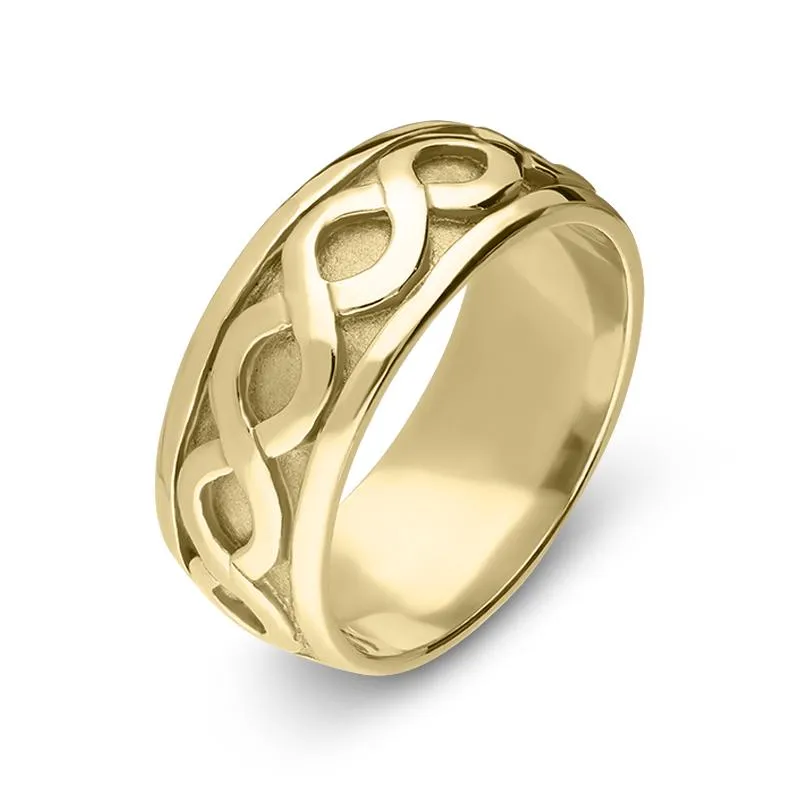 9ct Yellow Gold Fancy Celtic Wedding Ring D
