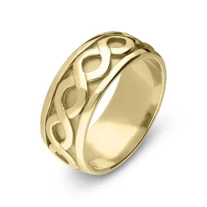 9ct Yellow Gold Fancy Celtic Wedding Ring D